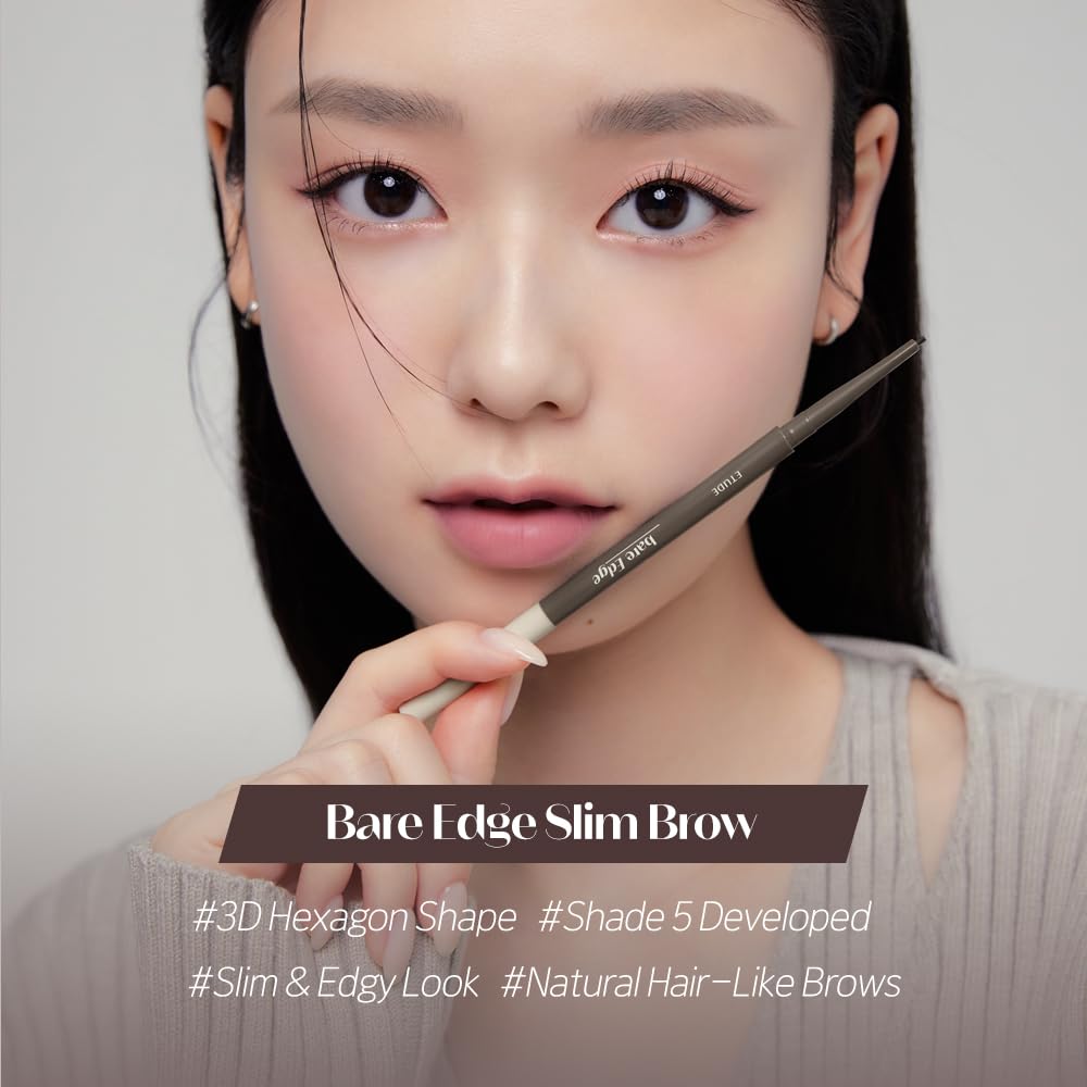 ETUDE Bare Edge 3D Eyebrow Pencil, Dark Brown, Natural-Looking