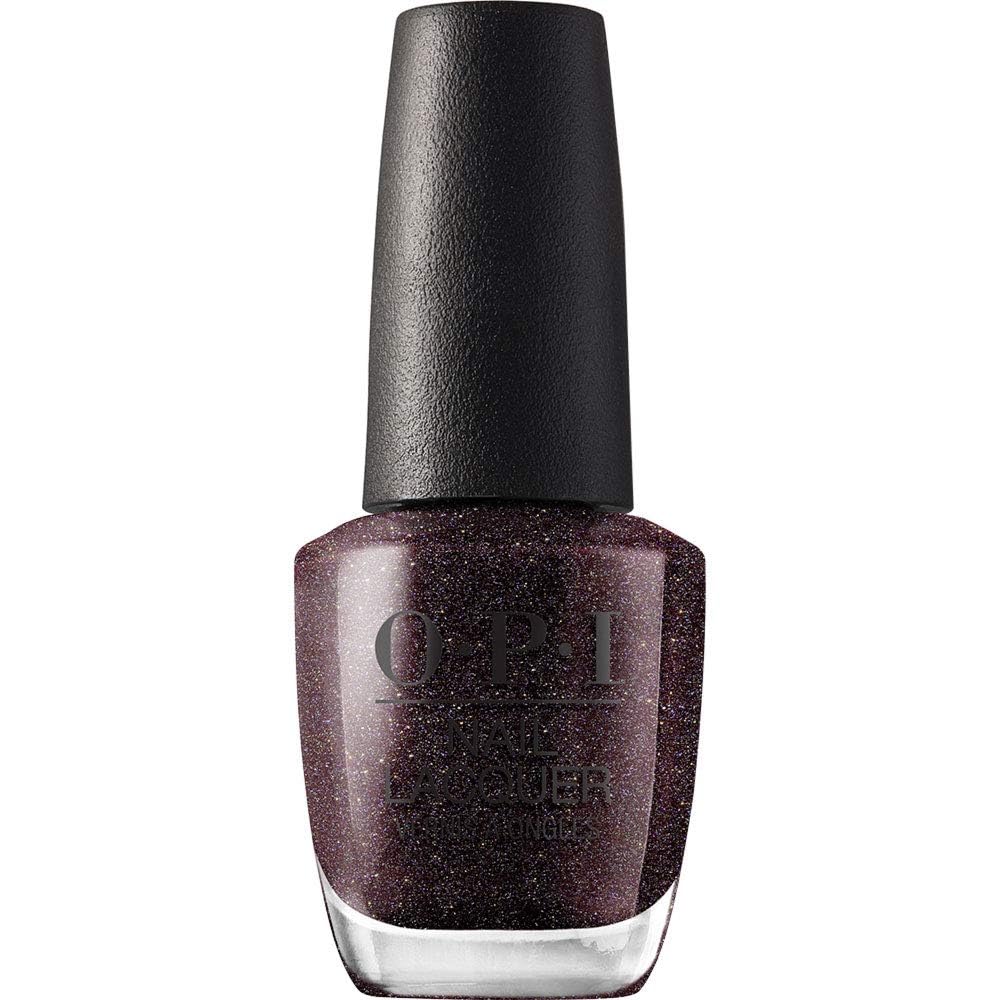 OPI Nail Lacquer My Private Jet | Opaque Dark Black Shimmer Nail Polish