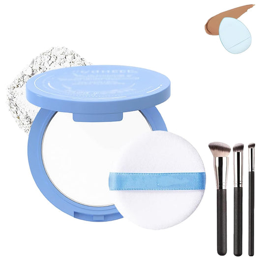 Beauty Powder Cake For Makeup Hold, Face Powder Waterproof Sets Makeup, Matte Perfection Pressed Powder, Long Wearing, Oil & Shine Control for All Skin Tones (#4, 1)