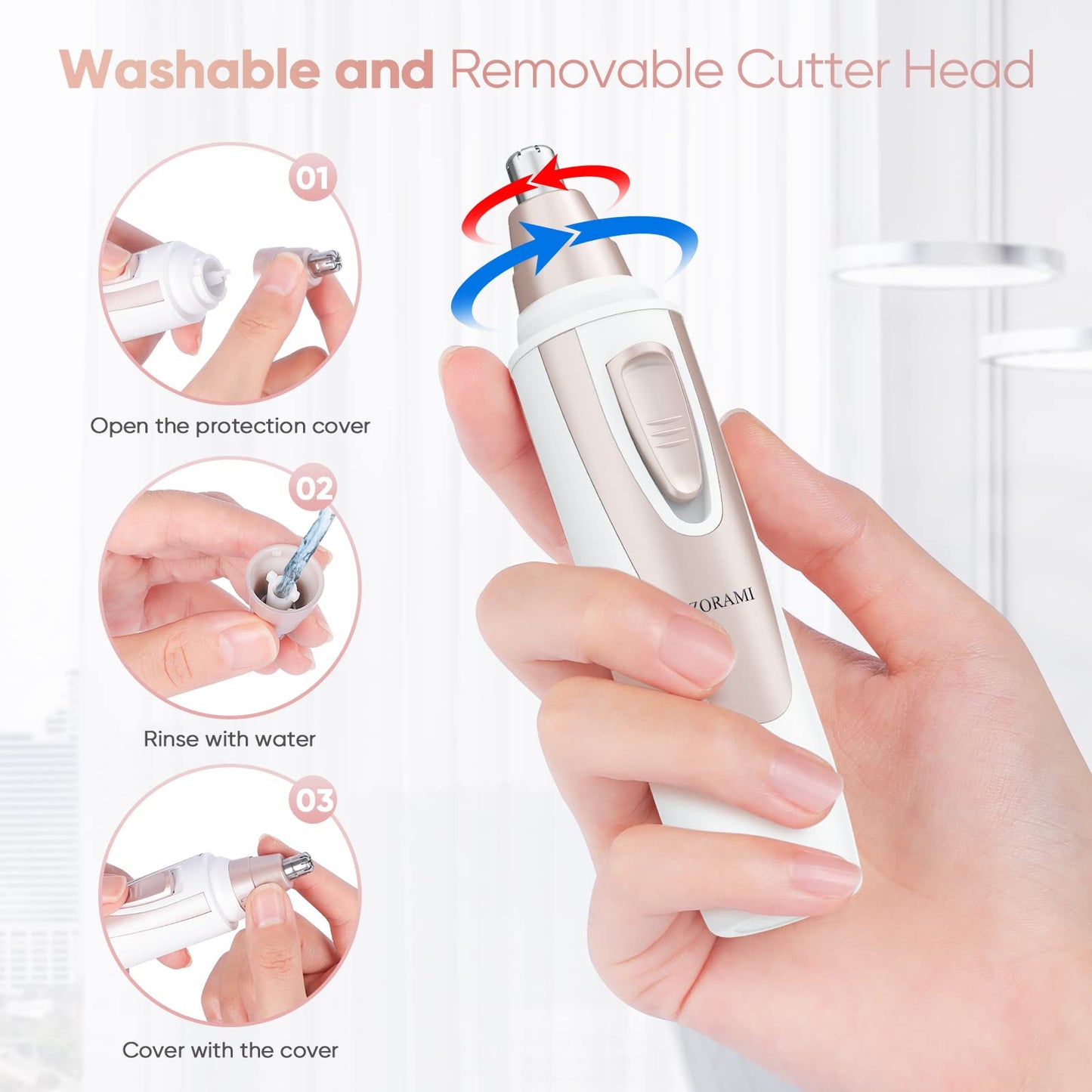 Ear and Nose Hair Trimmer Clipper - 2026 Professional Painless Eyebrow & Facial Hair Trimmer for
