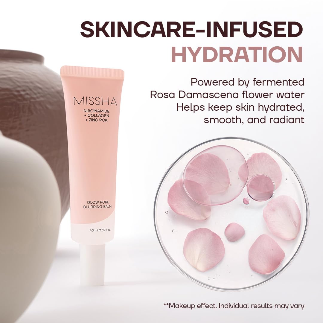MISSHA Glow Pore Blurring Balm Primer for Face, Hydrating Base 1.35 oz