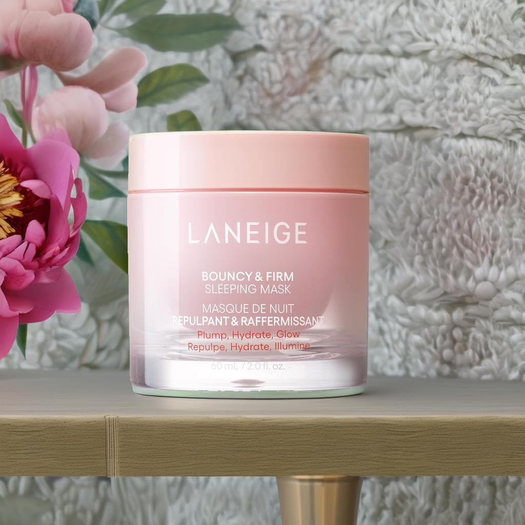 LANEIGE Bouncy & Firm Sleeping Mask: Korean Overnight Face Mask to Plump, Firm, & Boost Elasticity