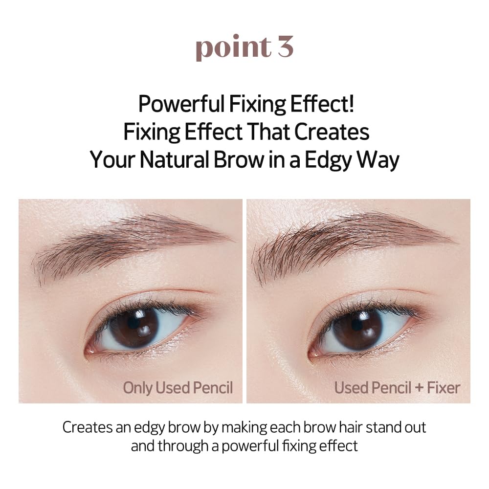 ETUDE Bare Edge 3D Eyebrow Pencil, Dark Brown, Natural-Looking