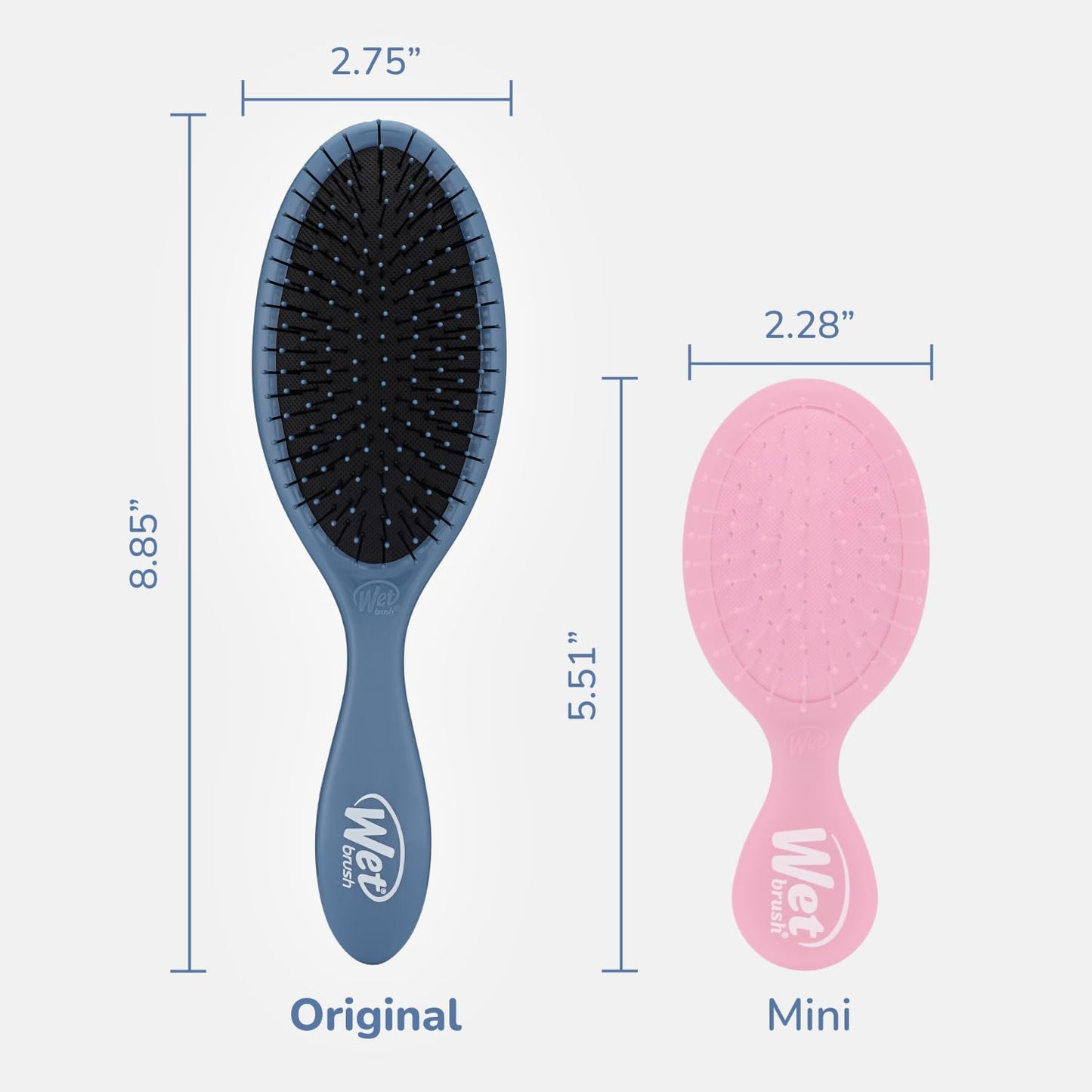 Wet Brush Original Detangler Hair Brush, Blue, For All Hair Textures