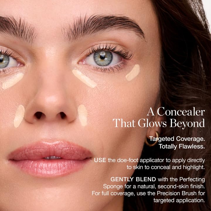 Ogee Complexion Perfecting Under Eye Concealer - Certified Organic Full Coverage Concealer - Buildable Coverage - CEDAR 1.20C - Light (Pink-Beige Undertones)