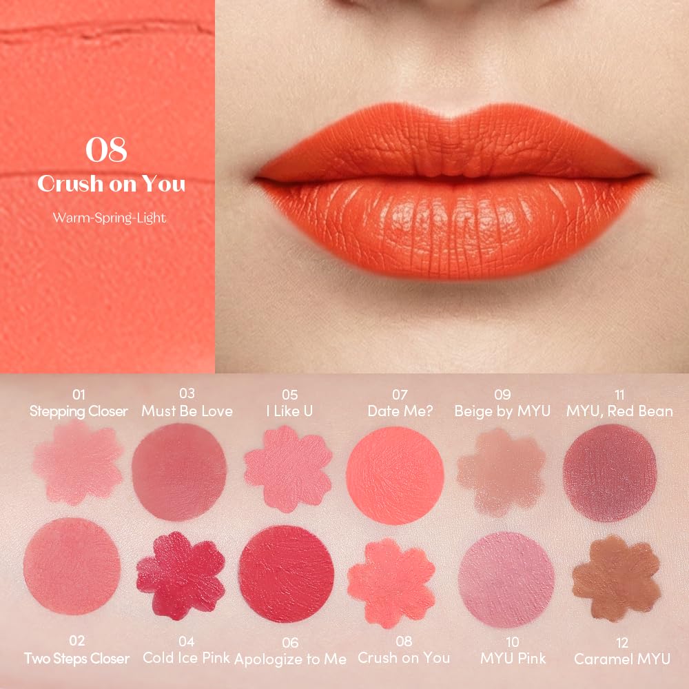 ETUDE Soft Fixing Lip Tint (Crush on You) – Blurring Matte Finish, Lightweight Creamy Texture