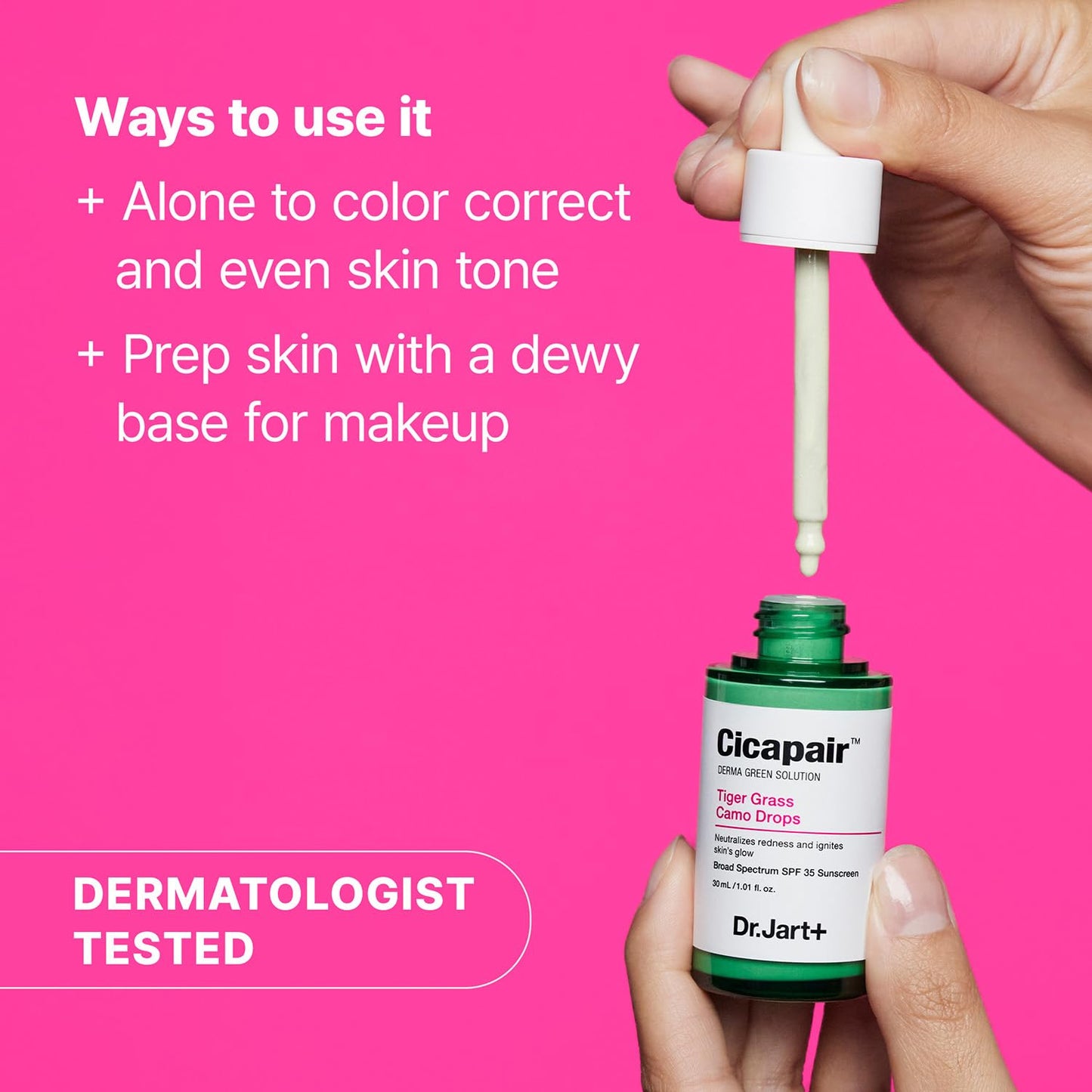 Dr.Jart+ Cicapair Tiger Grass Camo Drops Tinted Serum SPF 35 with Centella Asiatica | Skin Tint |