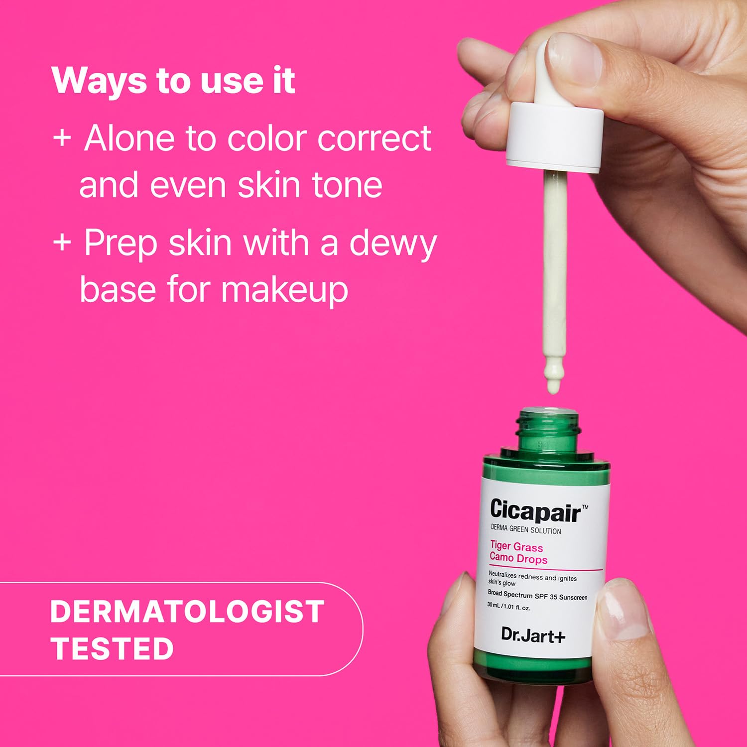 Dr.Jart+ Cicapair Tiger Grass Camo Drops Tinted Serum SPF 35 with Centella Asiatica | Skin Tint |