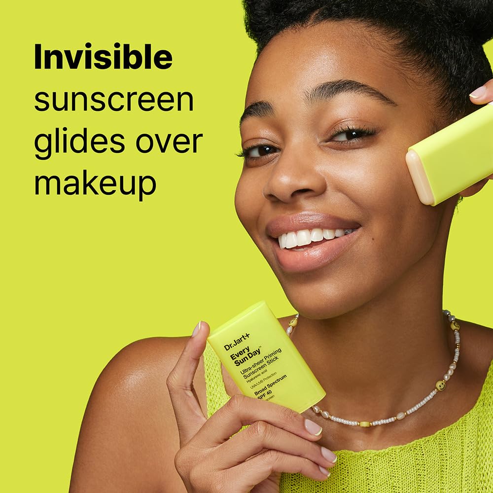 Dr.Jart+ Every Sun Day Invisible Korean Sunscreen Stick SPF 40 with Hyaluronic Acid | Glides Over