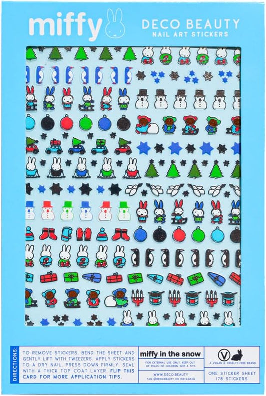 Miffy in The Snow Nail Stickers - Lightweight & Easy-to-Apply Nail Art with Trendy Design - Durable