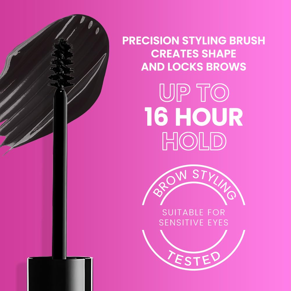 Kaely PROFESSIONAL MAKEUP Brow Glue, Tinted Eyebrow Gel, Eyebrow Mascara Waterproof, gel para cejas a prueba de agua, Eye Brow Fast Sculpt, Vegan & Cruelty-Free, 1Pcs-05 Black