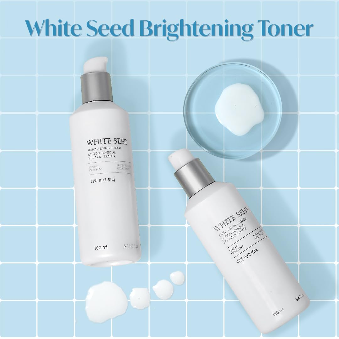 The Face Shop White Seed Brightening Toner with Lupin Seed, Daisy, Niacinamide, Moisturizing &