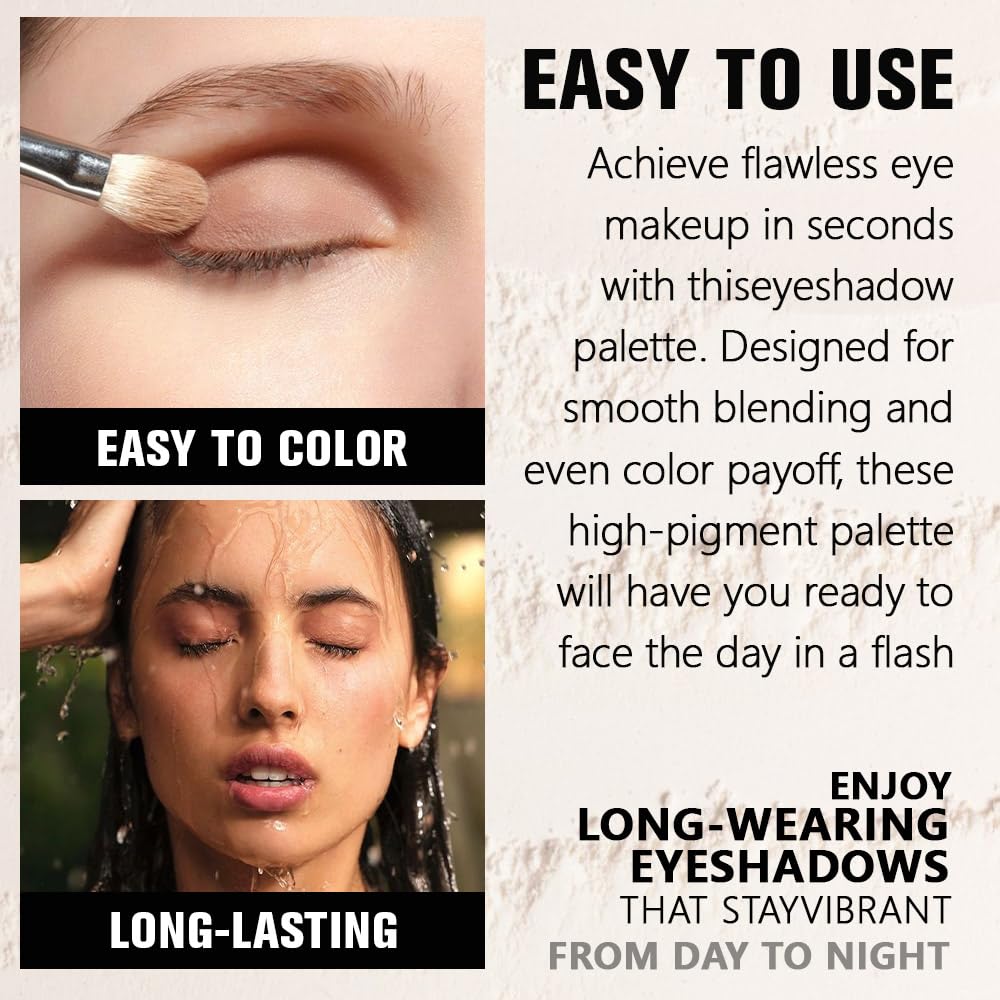 Pear White Shimmer Single Eyeshadow Makeup, Neutral Powde Eye Shadow for Women, Sparkly Pearl Glitter Singles Eyeshadow Palette Pigmented Waterproof, sombras para ojos, Girls Eyeshadows Gift 23