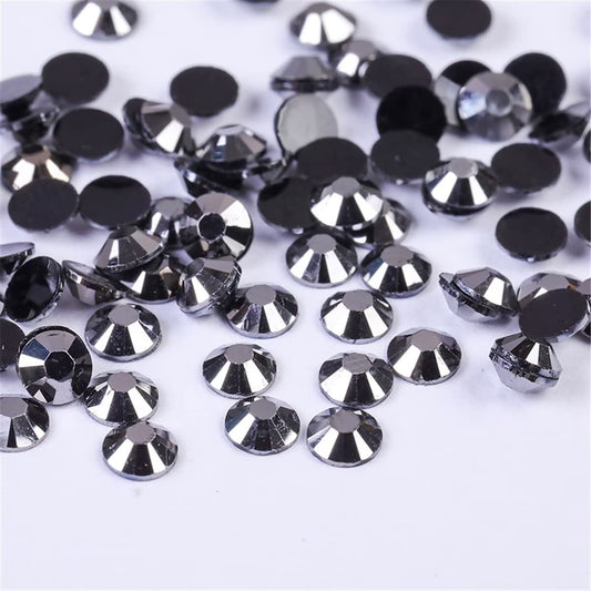 500 Pieces SS30 6mm Flatback Rhinestones Clear Glass Round Gems Crystals for Nail Art DIY Crafts
