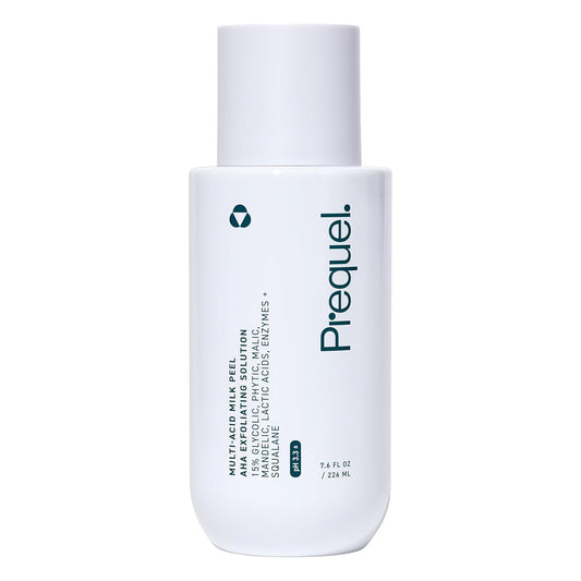 Skin Multi-Acid Milk Peel, Professional Exfoliating Solution. 15% Glycolic Acid Face Peel with Lactic Acid and Enzymes. Hydrating Chemical Exfoliant. Clinical Strength Formula, 7.6oz Bottle.