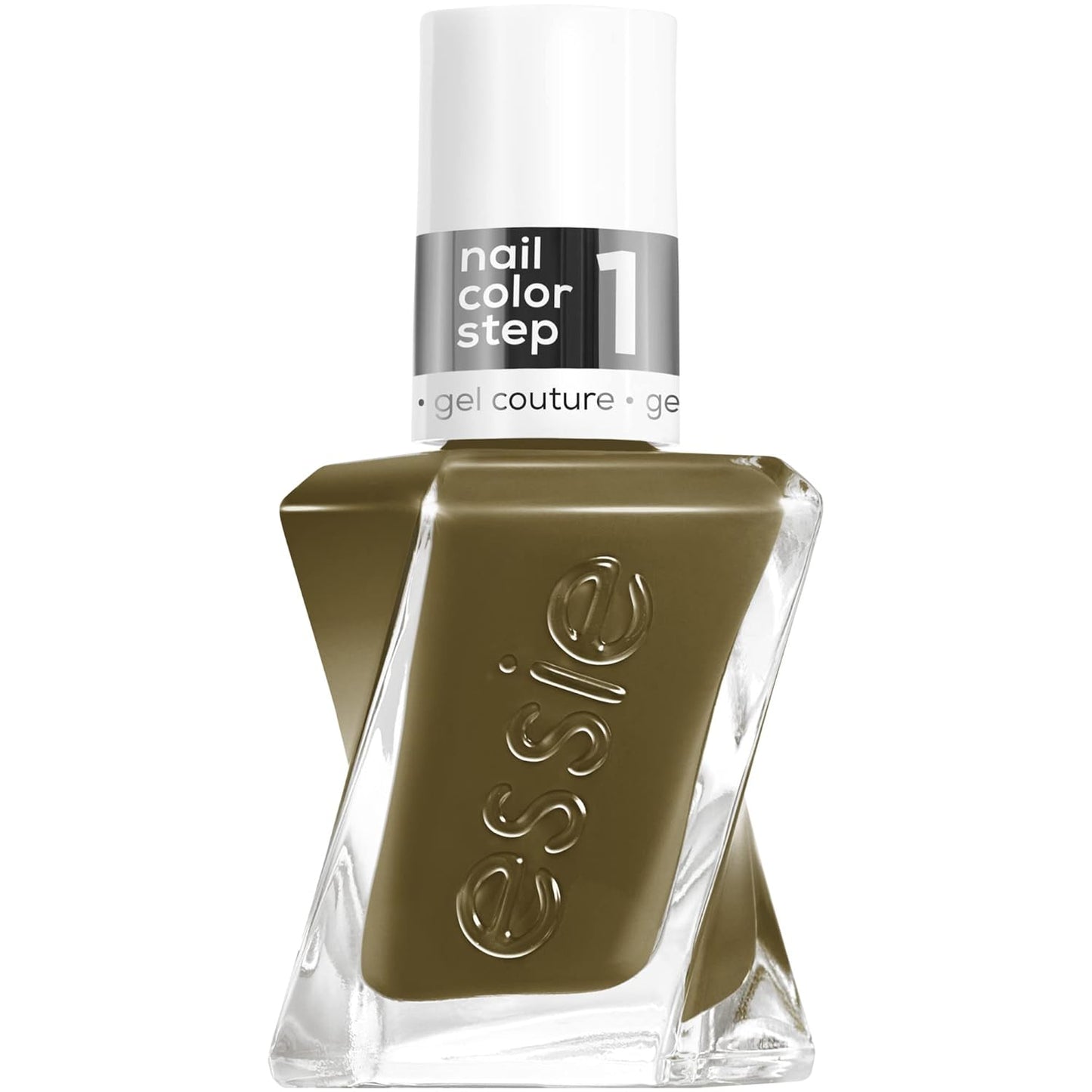 essie Gel Couture Nail Polish, Long-Lasting Olive Green Nail Polish, Vegan, Totally Plaid, 0.46 fl oz