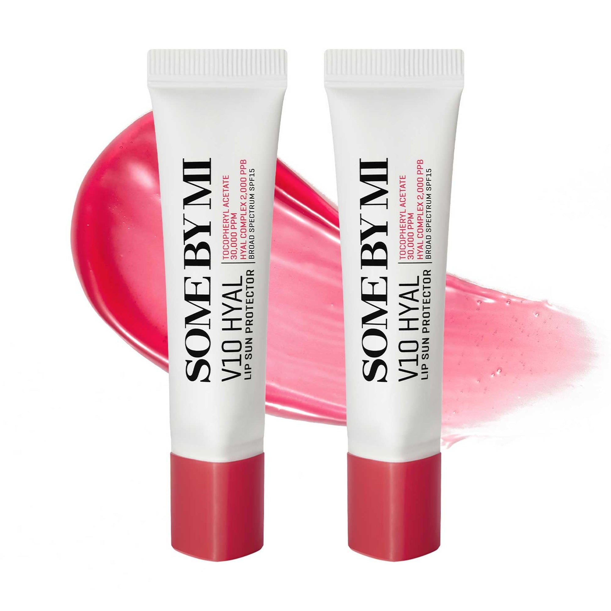 SOME BY MI V10 Hyal Lip Sun Protector Berry – Pack of 2, 0.46oz – Korean Tinted Glow SPF 15