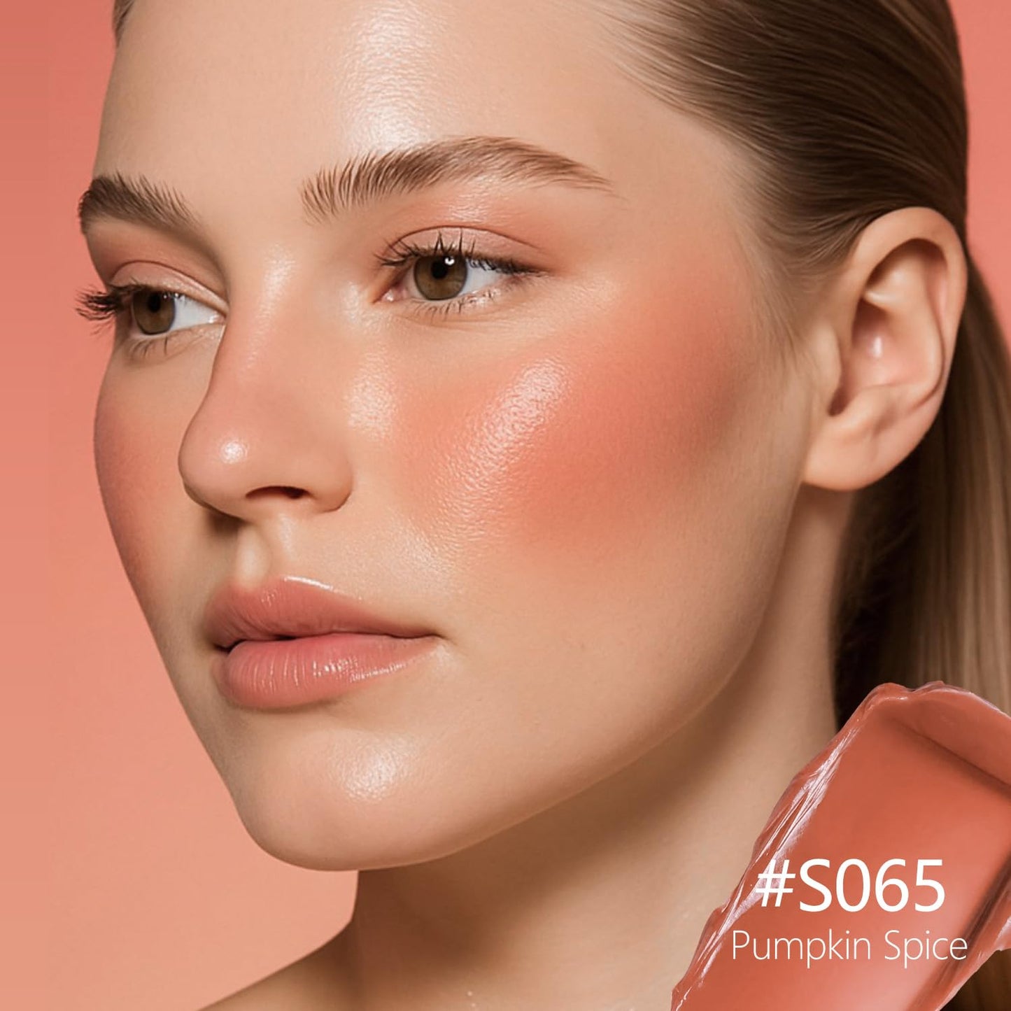 Blush Palette Duo – Cream & Powder Blush Set in Orange Brown, Long-Wearing & Moisturizing, Easy to Blend, Radiant Coverage for Cheeks, Eyes & Lips, Magnetic Palette Compatible (2Pack,Pumpkin Spice)