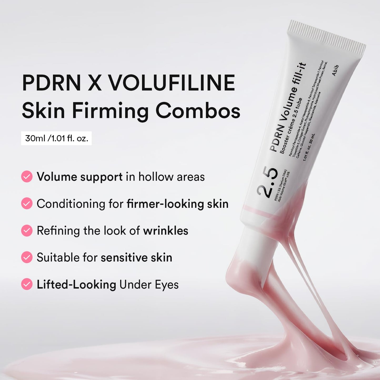 Abib PDRN Volume fill-it Booster Cream 2.5 tube | Facial Volume Plumping with PDRN 15,000ppm