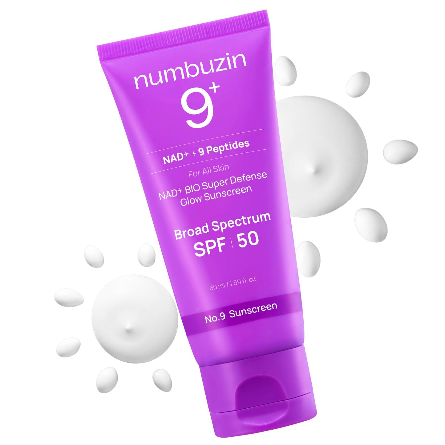 numbuzin No.9 NAD Sunscreen SPF 50 Anti-Aging Korean Sunscreen 1.69 fl oz