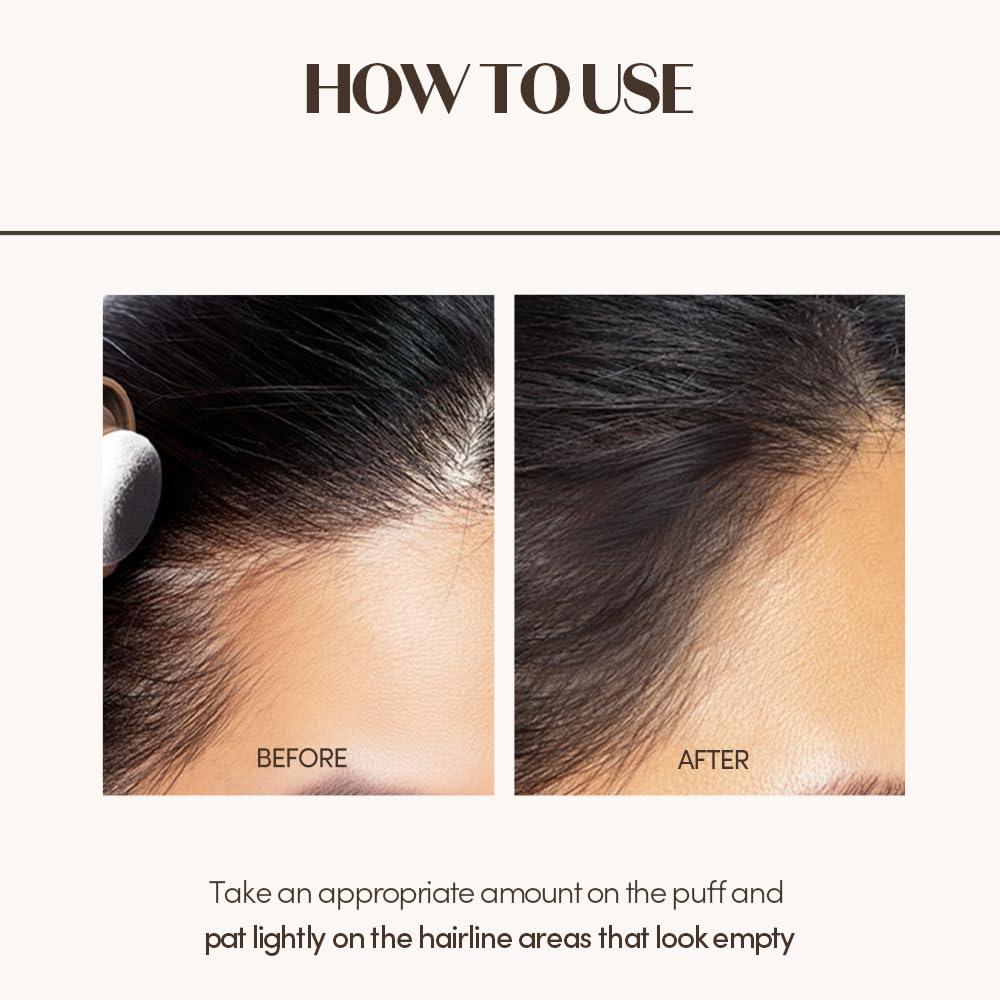 ETUDE Hair Pang Pang hairline powder Root Touch Up Hair Color, Waterproof, For Facial Makeup