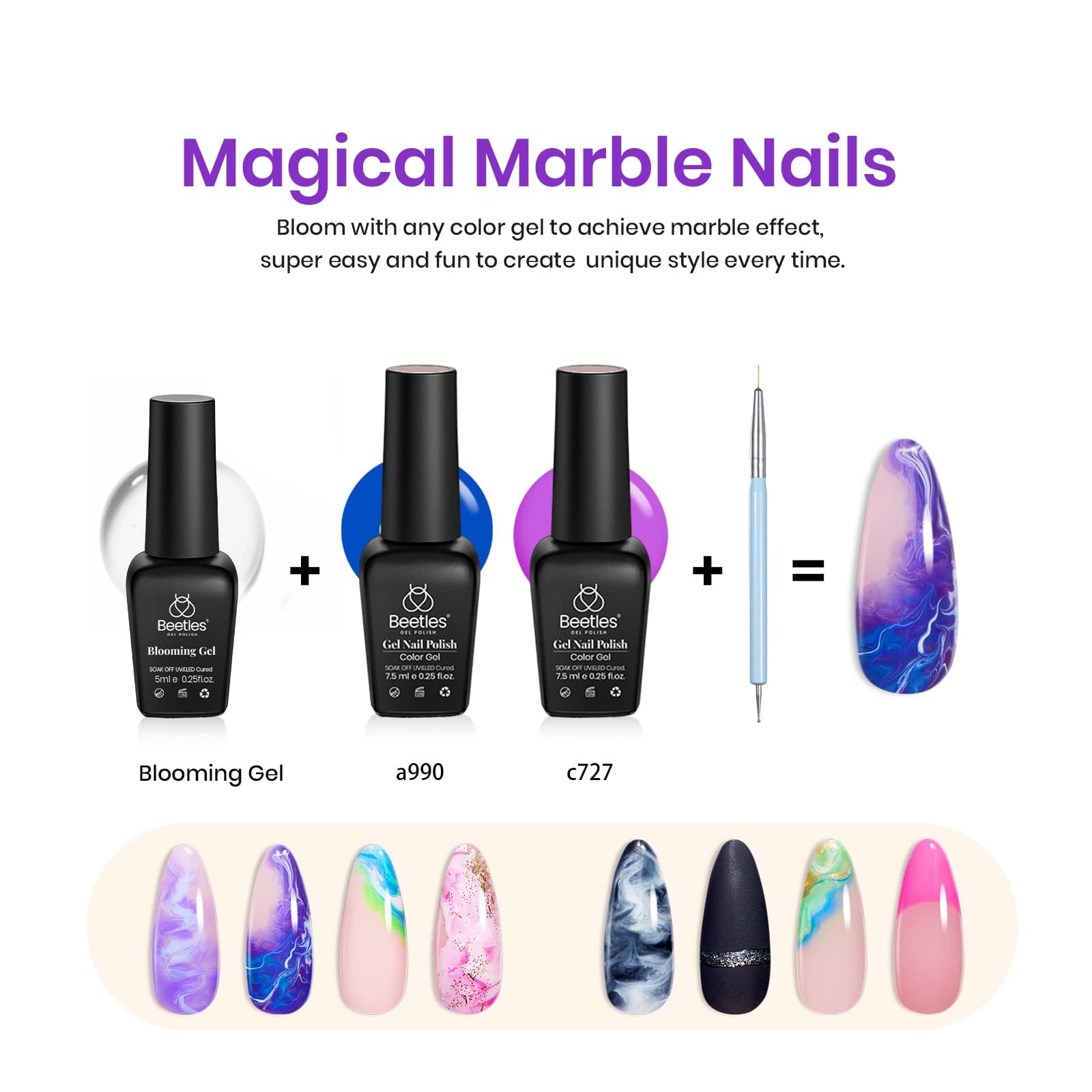 Beetles Gel Nail Polish with Blooming Gel -19 Colors Gel Nail Polish