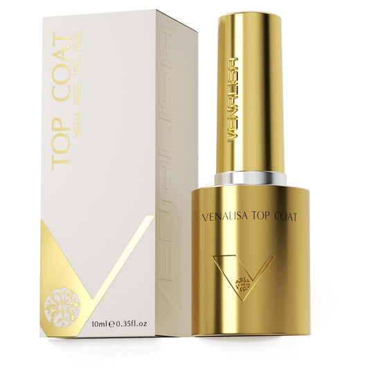 VENALISA No Wipe Gel Top Coat- High Gloss Shiny Long Lasting Top Coat Clear Gel Nail Polish, Soak
