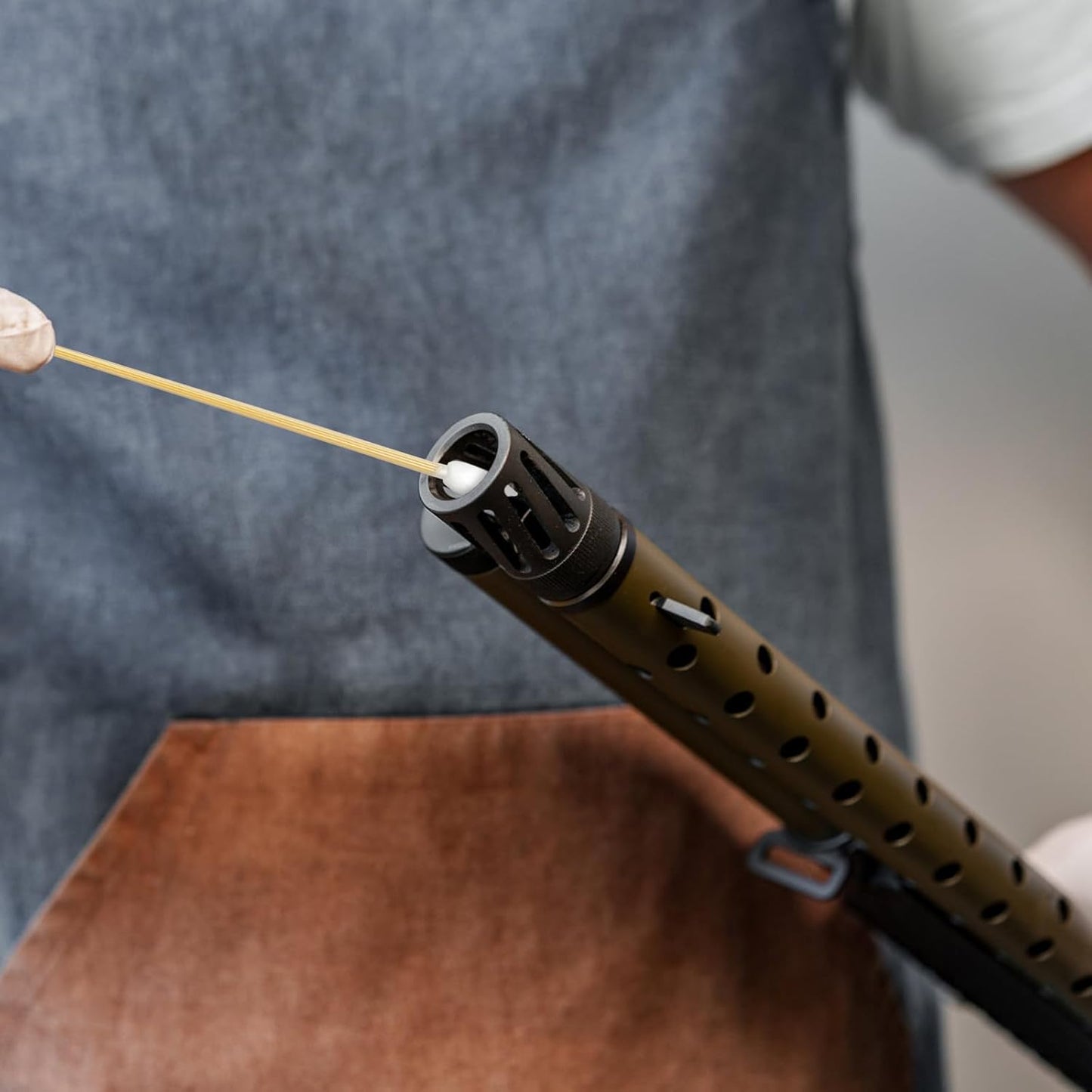 600/500/400 PCS Gun Cleaning Swabs - 6" Lint-Free Long Cotton Swabs Bamboo Handle, Precision Firearm Maintenance Kit Electronics Instruments, Professional Supplies with Reusable Storage Case