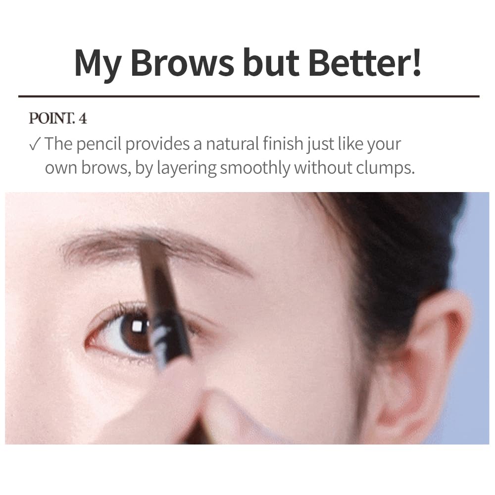ETUDE Drawing Eye Brow #2 Grey Brown | Long Lasting Eyebrow Pencil for Soft Textured Natural Daily