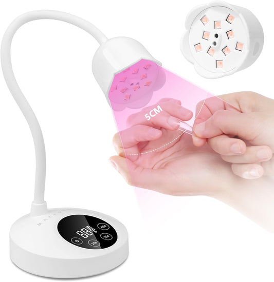 Makartt Mini UV Light for Gel Nails Polish Luminoza 30W Rechargeable LED Nail Dryer Lamp with 4