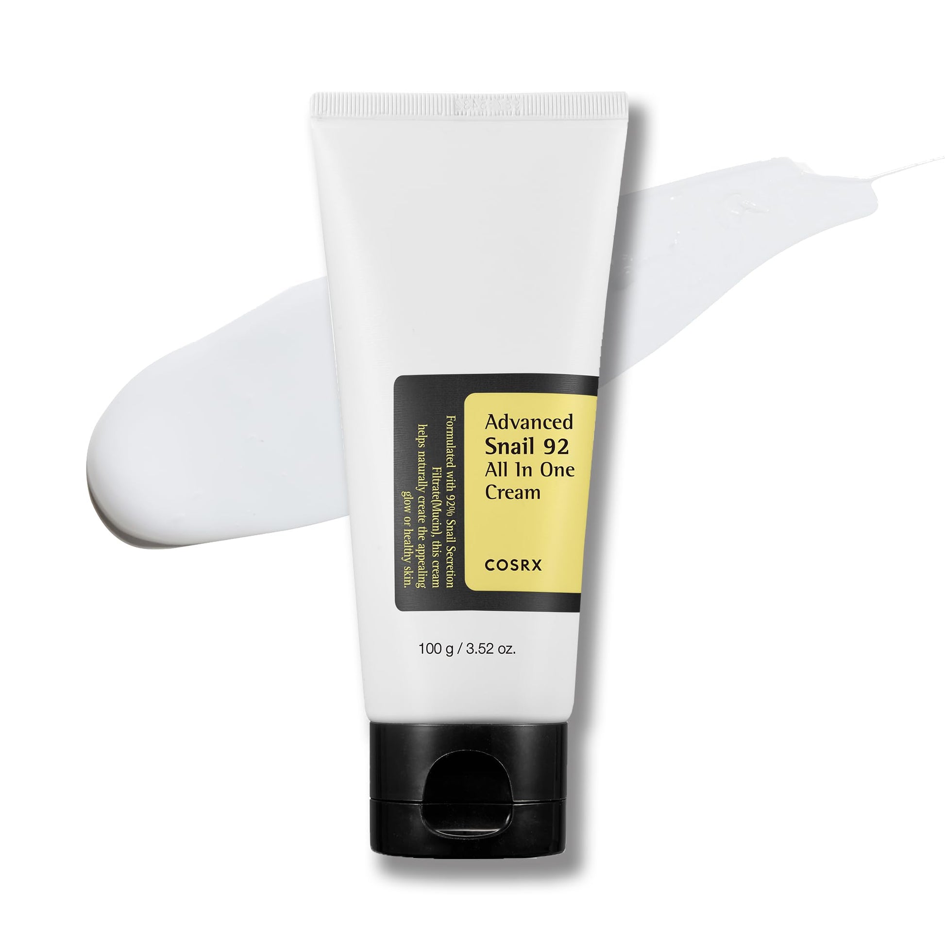 COSRX Snail Mucin 92% Moisturizer, Daily Repair Face Gel Cream Tube Type for Dry, Sensitive Skin
