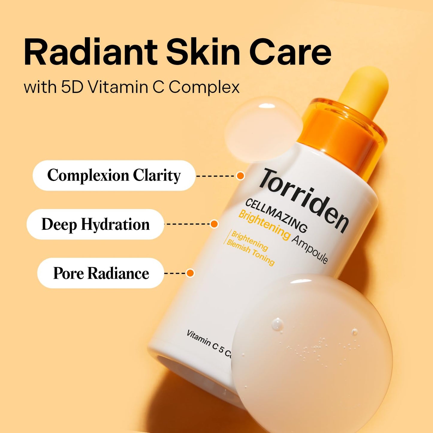 Torriden CELLMAZING Vita C Ampoule 30ml (1.01 fl.oz.) | Refining Sagging Pores and Skin Texture |