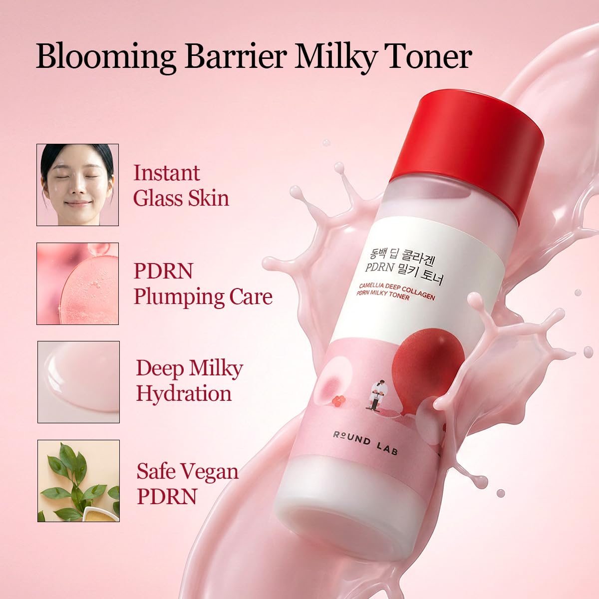 ROUND LAB Camellia Collagen PDRN Milky Toner 5.07 Fl Oz