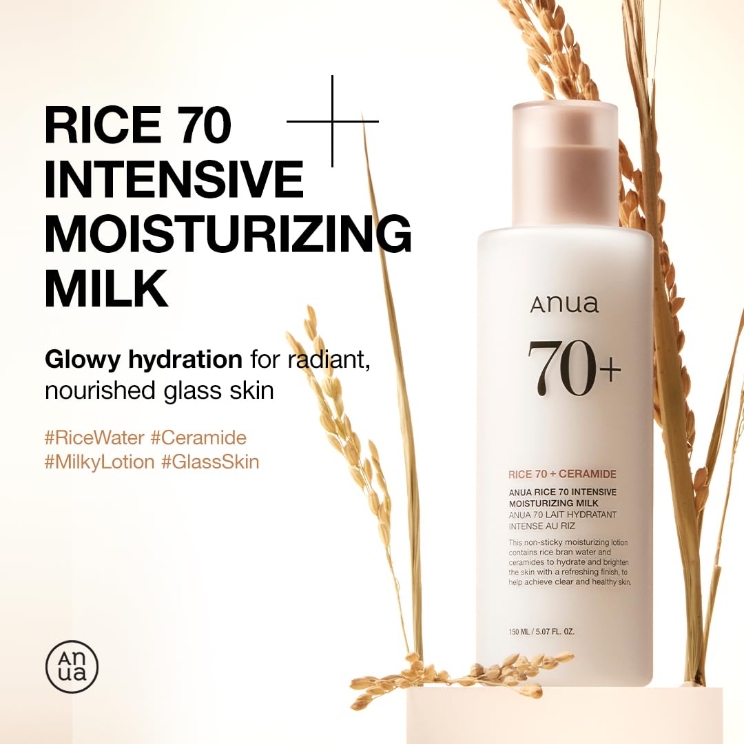 ANUA Rice 70 Intensive Moisturizing Milk, 5.07 fl.oz