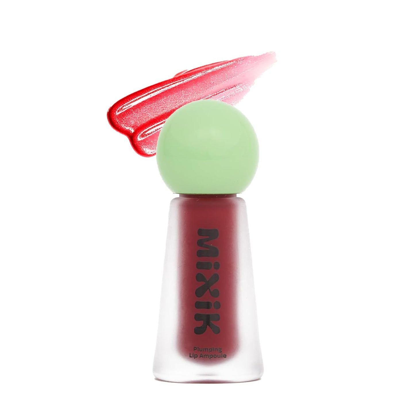 MIXIK Plumping Lip Ampoule, Hydrating Lip Gloss Plumping Ampoule made with Shea Butter & Argan Kernel Oil leaving Lips Plump, Smooth and Glossy, promotes Vibrant High-Gloss Plump Lips (Red Plump)