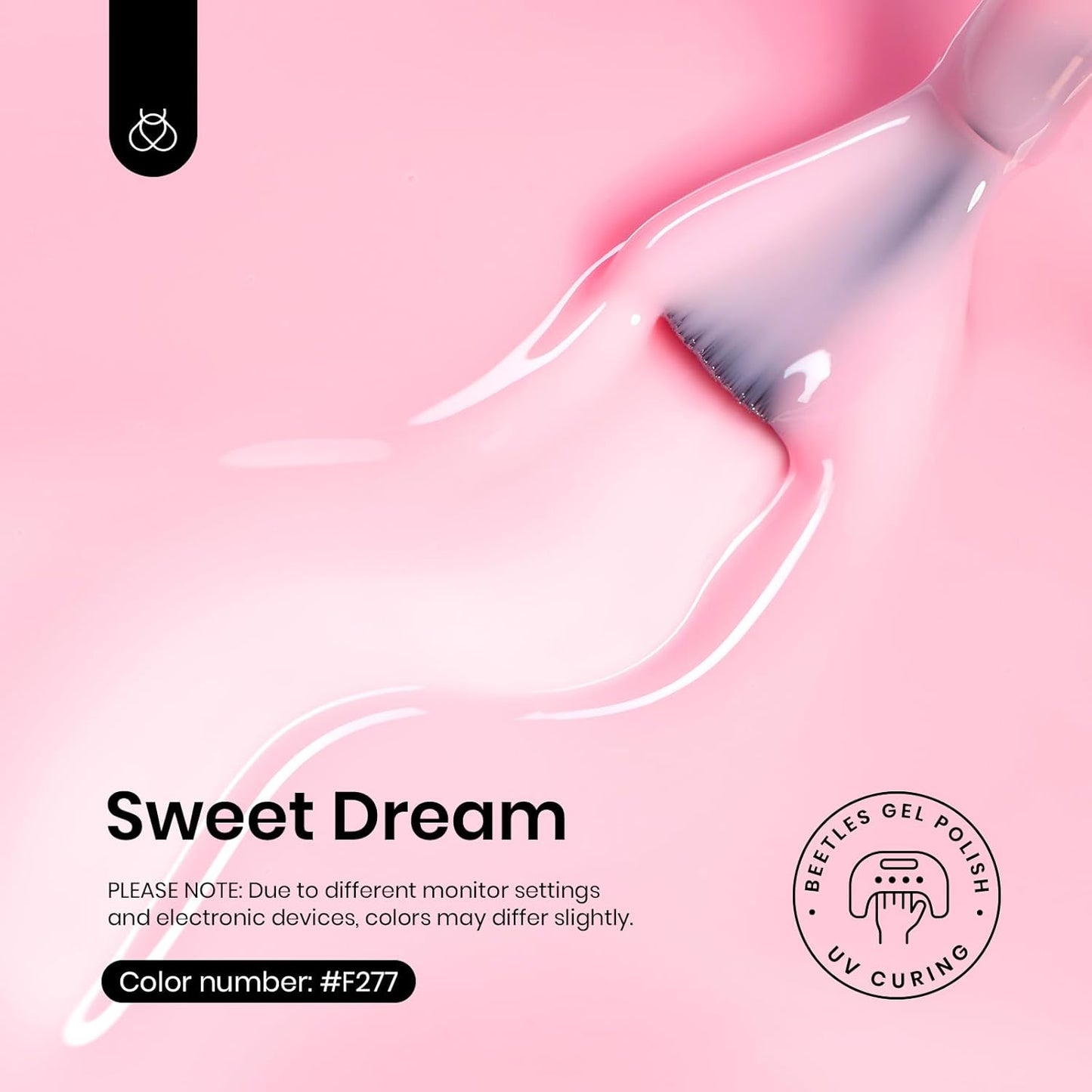 Beetles Pink Gel Nail Polish - 15ML Baby Pink Nude Gel Polish Nail Concealer Jelly Sheer Translucent Effect Soak Off UV French Nail Art Design Manicure Gift for Women