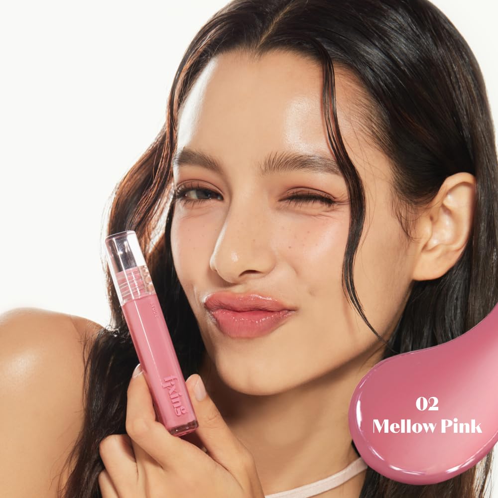 ETUDE Glow Fixing Tint #2 Mellow Pink | Non-sticky Glossy Shine Lip stain | Fills up with