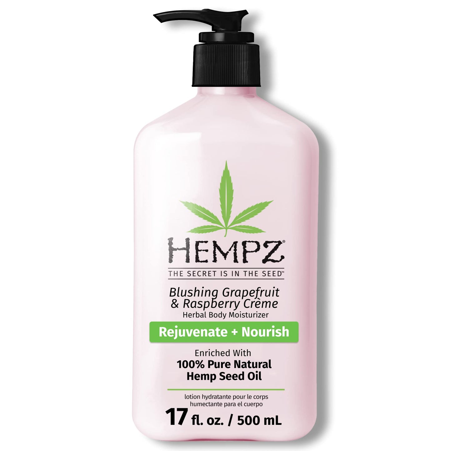 HEMPZ Body Lotion - Grapefruit & Raspberry Crème Daily Moisturizing Cream, Shea Butter Body