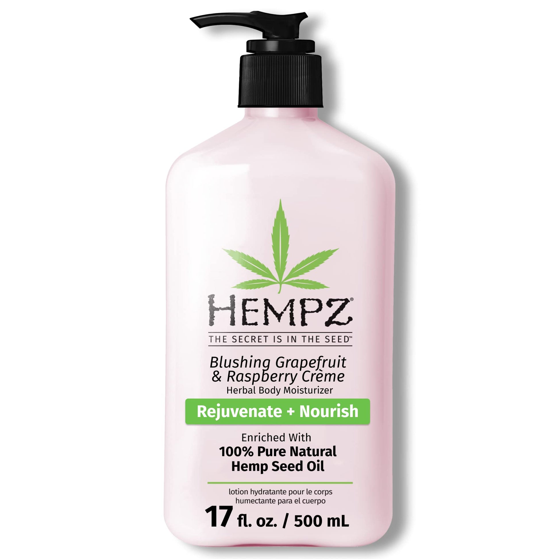 HEMPZ Body Lotion - Grapefruit & Raspberry Crème Daily Moisturizing Cream, Shea Butter Body