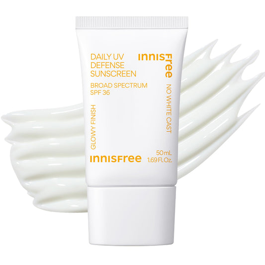 Innisfree Daily UV Defense SPF 36 – Korean Face Sunscreen, Invisible Finish, Broad Spectrum, No