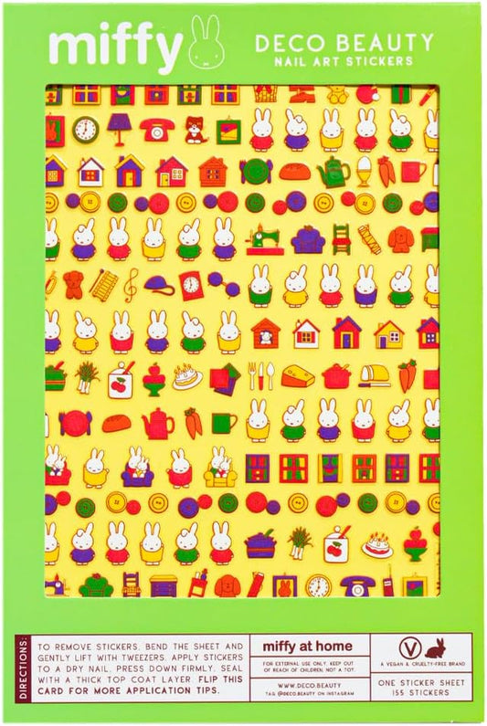 Miffy at Home Nail Stickers - Lightweight & Easy-to-Apply Nail Art with Trendy Design - Durable &