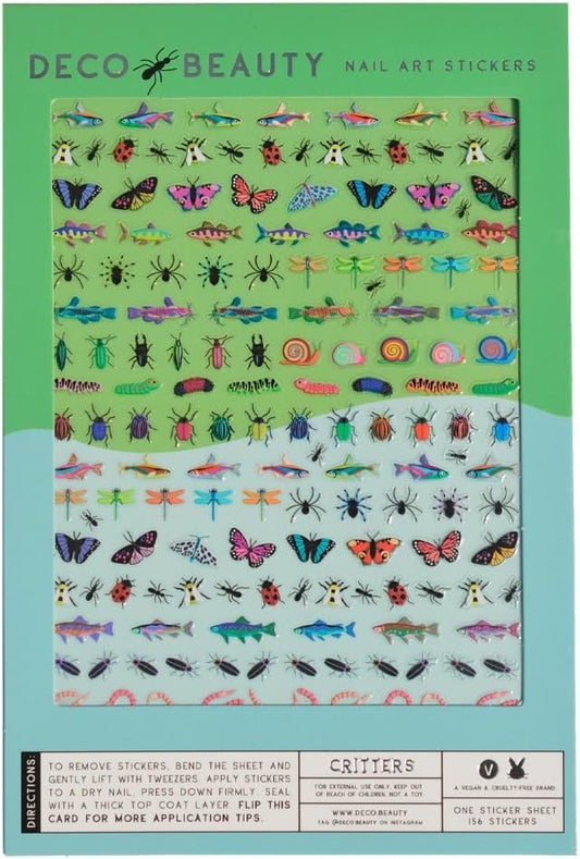 Critters Nail Stickers - Lightweight & Easy-to-Apply Nail Art with Cute & Trendy Designs - Durable