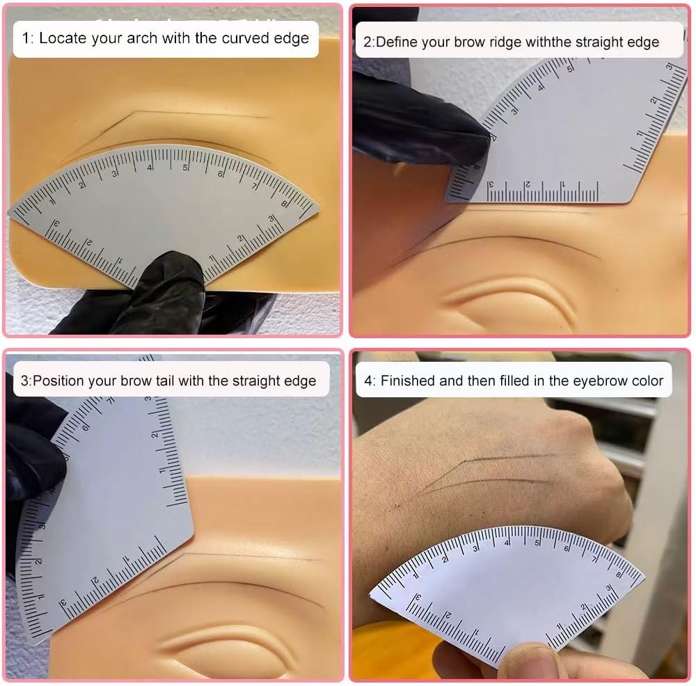 Eyebrow Stencils for Women Shaping, Instant Brow Shaper Kit Template DIY Tool for Fast Shaping, One-Second Brow Outline Guide (2pcs)