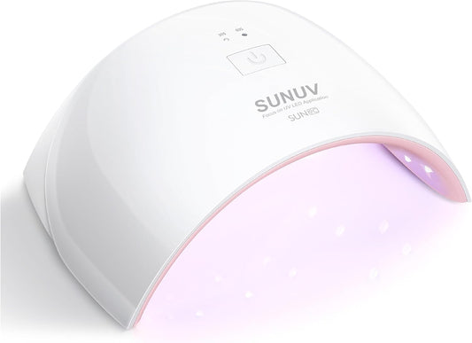 SUNUV UV LED Nail Lamp, Nail Dryer for Gel Polish UV Light for Nails with Sensor 2 Timers SUN9C