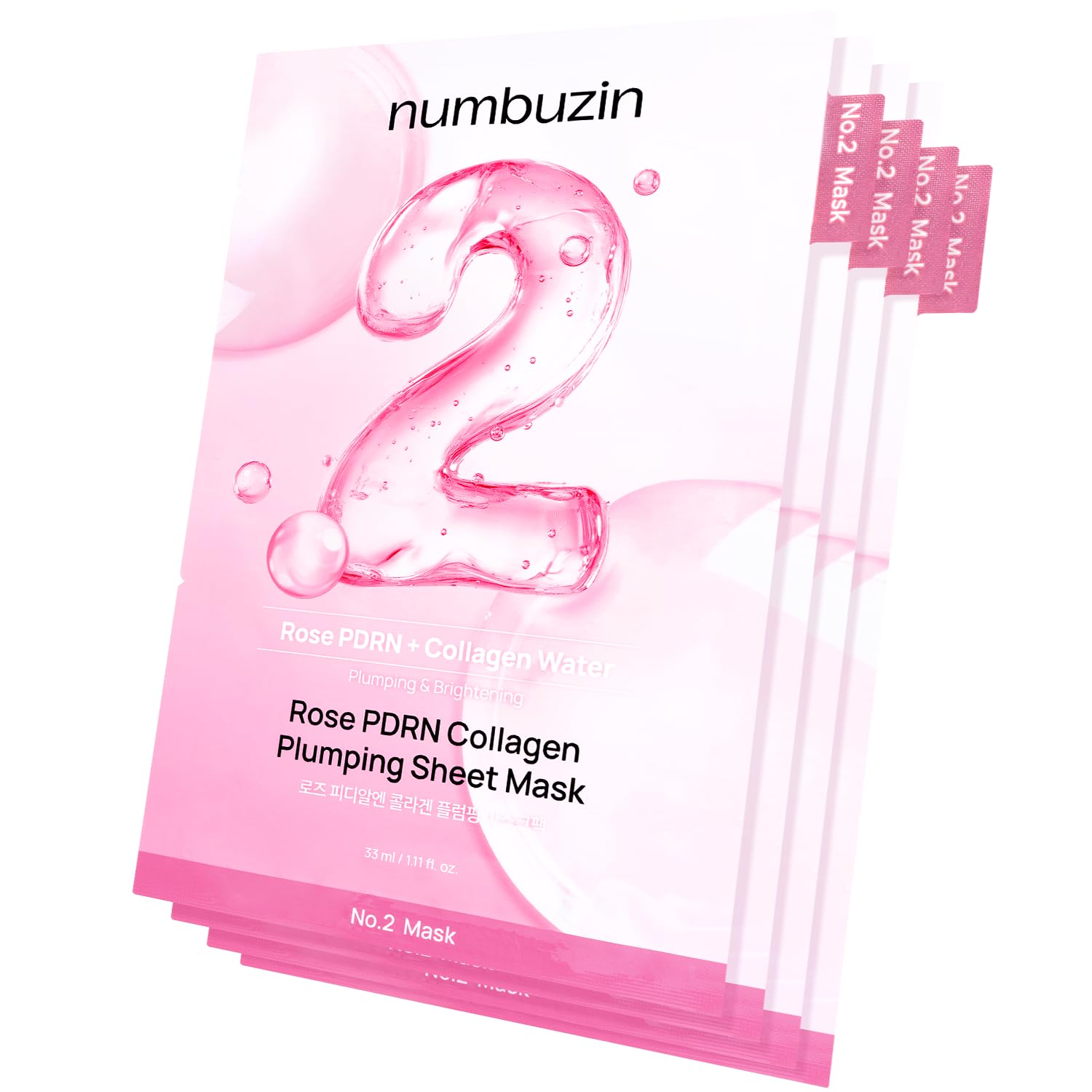 numbuzin No.2 Sheet Mask | Rose PDRN Collagen Plumping Sheet Mask | Korean Mask for face |
