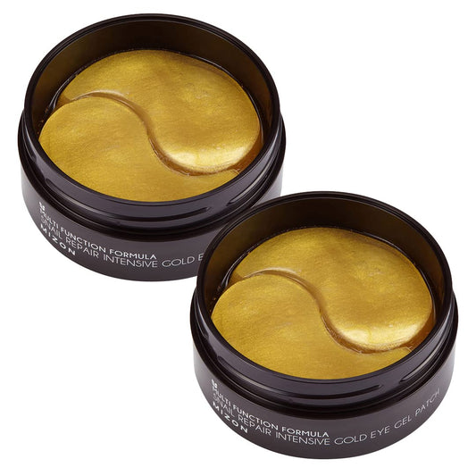 MIZON 24K Gold and Snail Mucin Hydrogel Under Eye Patches for Puffy Eyes Dark Circles Moisturizing Fine Lines Korean Skincare Pack of (Pack of 2, 120 Pairs)