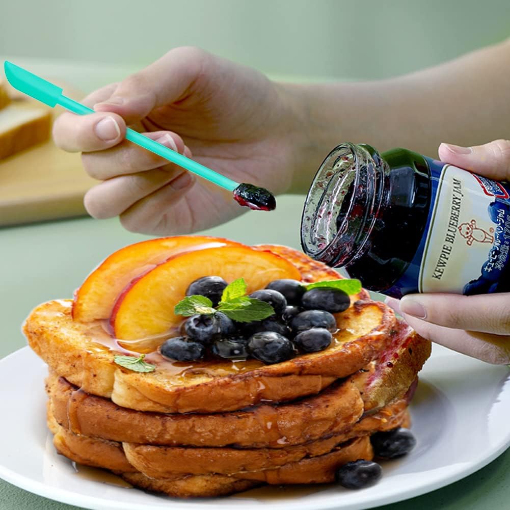 barsone Silicone Spatula Set 3Pcs - Mini Scraper Tool for Beauty & Food （Reach Every Last Drop - Multi-Size Spatulas for Makeup Jars, Lotion Bottles & Kitchen Containers）