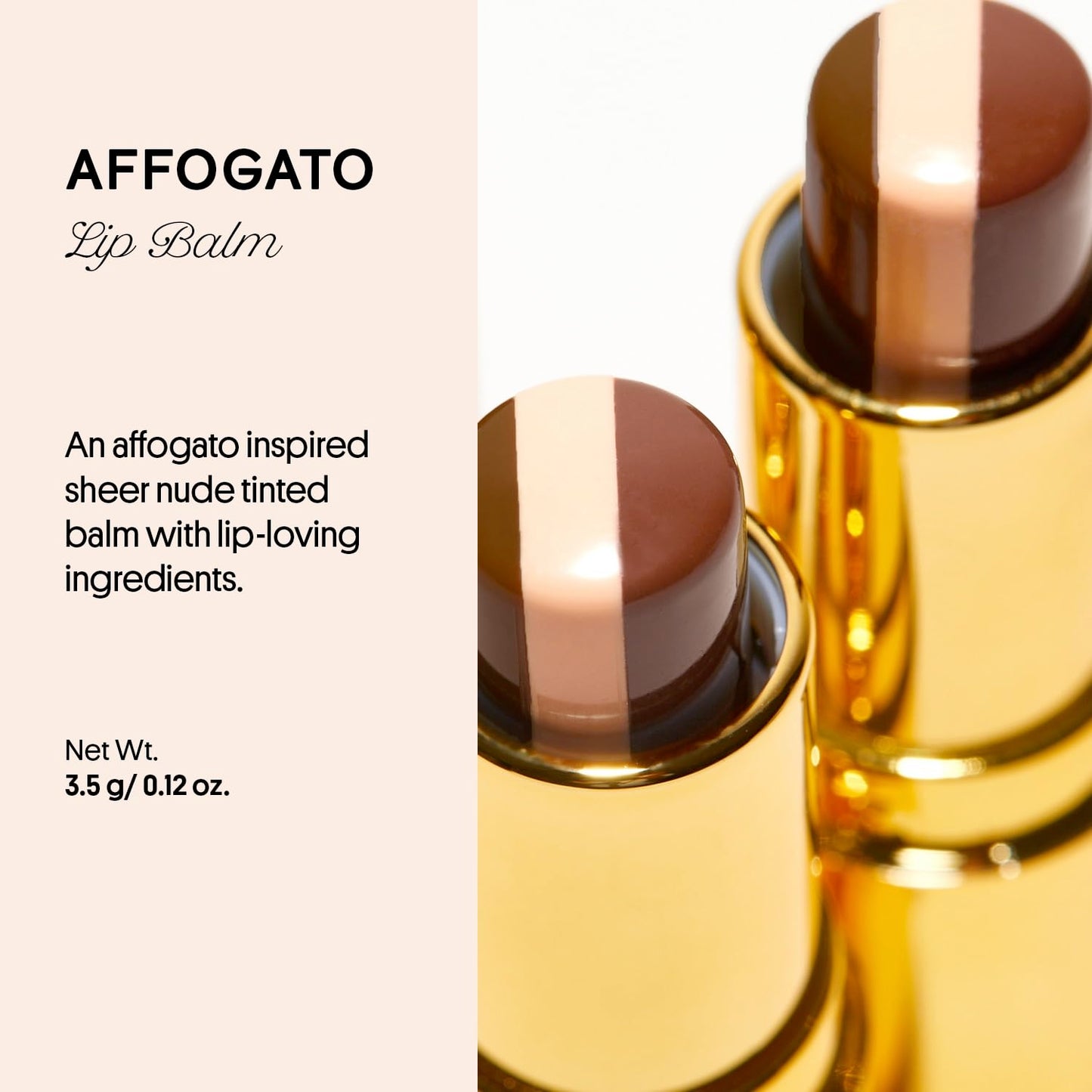 Winky Lux Affogato Tri-Color Tinted Lip Balm – Hydrating Lip Care with Jojoba Oil & Vitamin E, Sheer Nude Tint, Vanilla Coffee Scent, Moisturizes and Softens Dry Lips