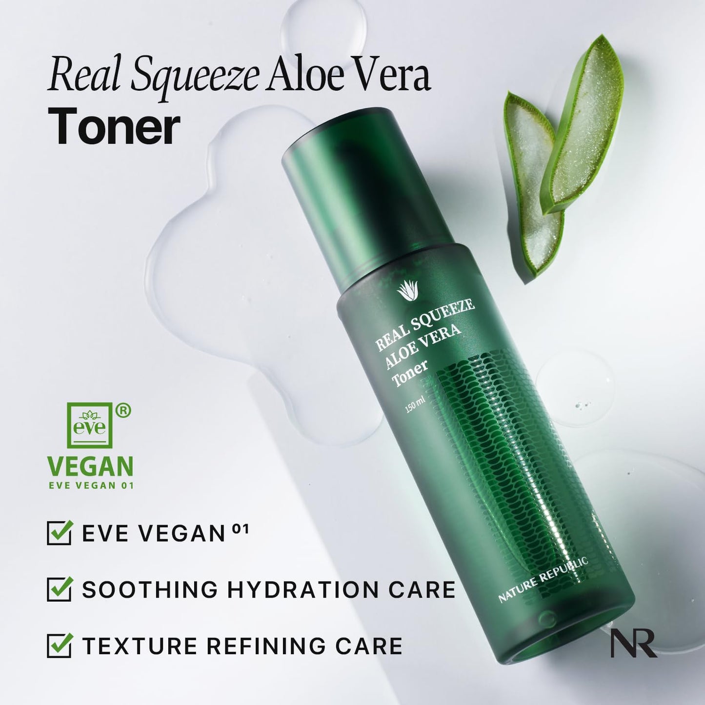 Nature Republic Real squeeze aloe vera Toner | Hydrating Moisturizer, Hydrating Glowm