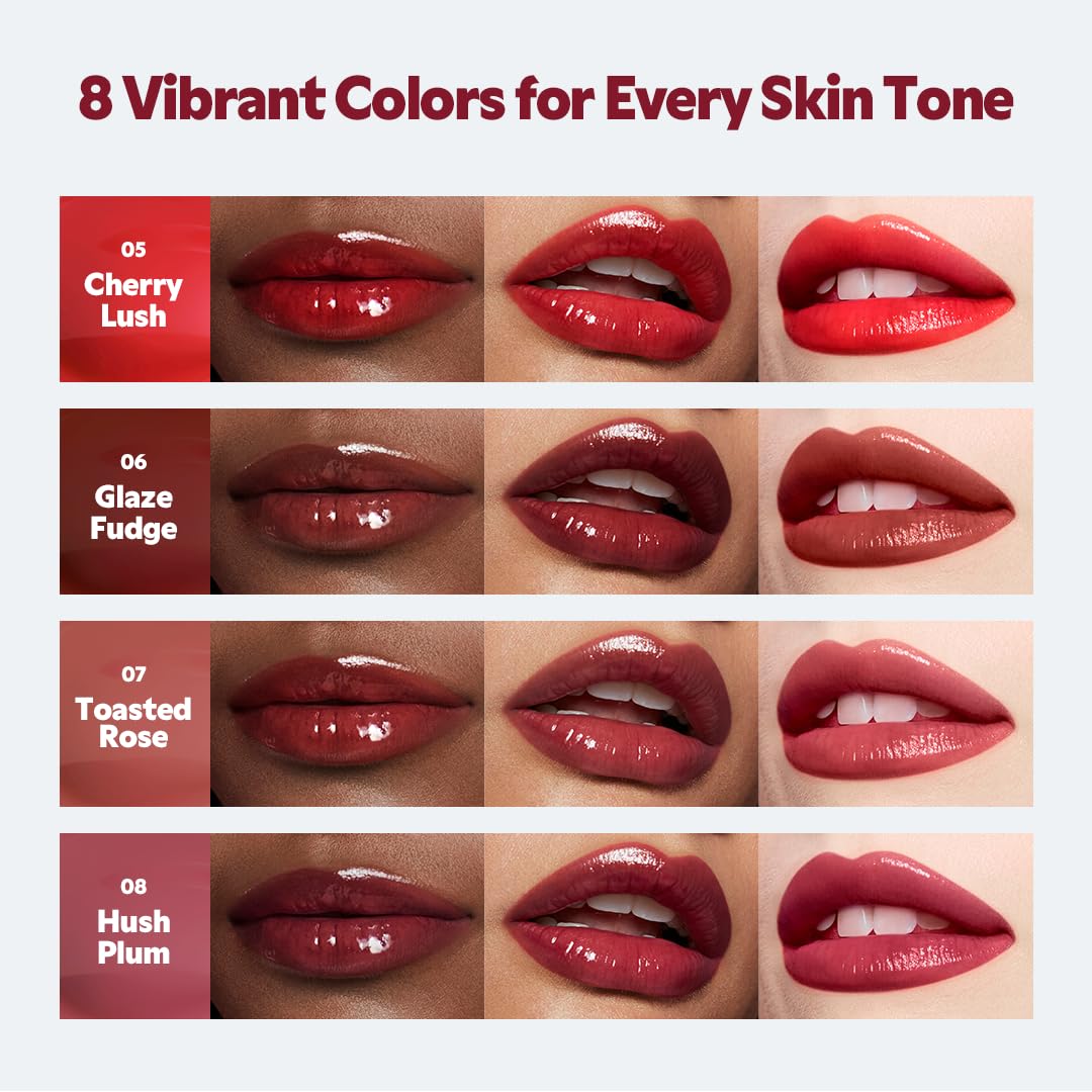 TIRTIR Glow Pop Tinted Lip Oil #07 Toasted Rose | Korean makeup, Weightless Glossy Lip Tint Stain